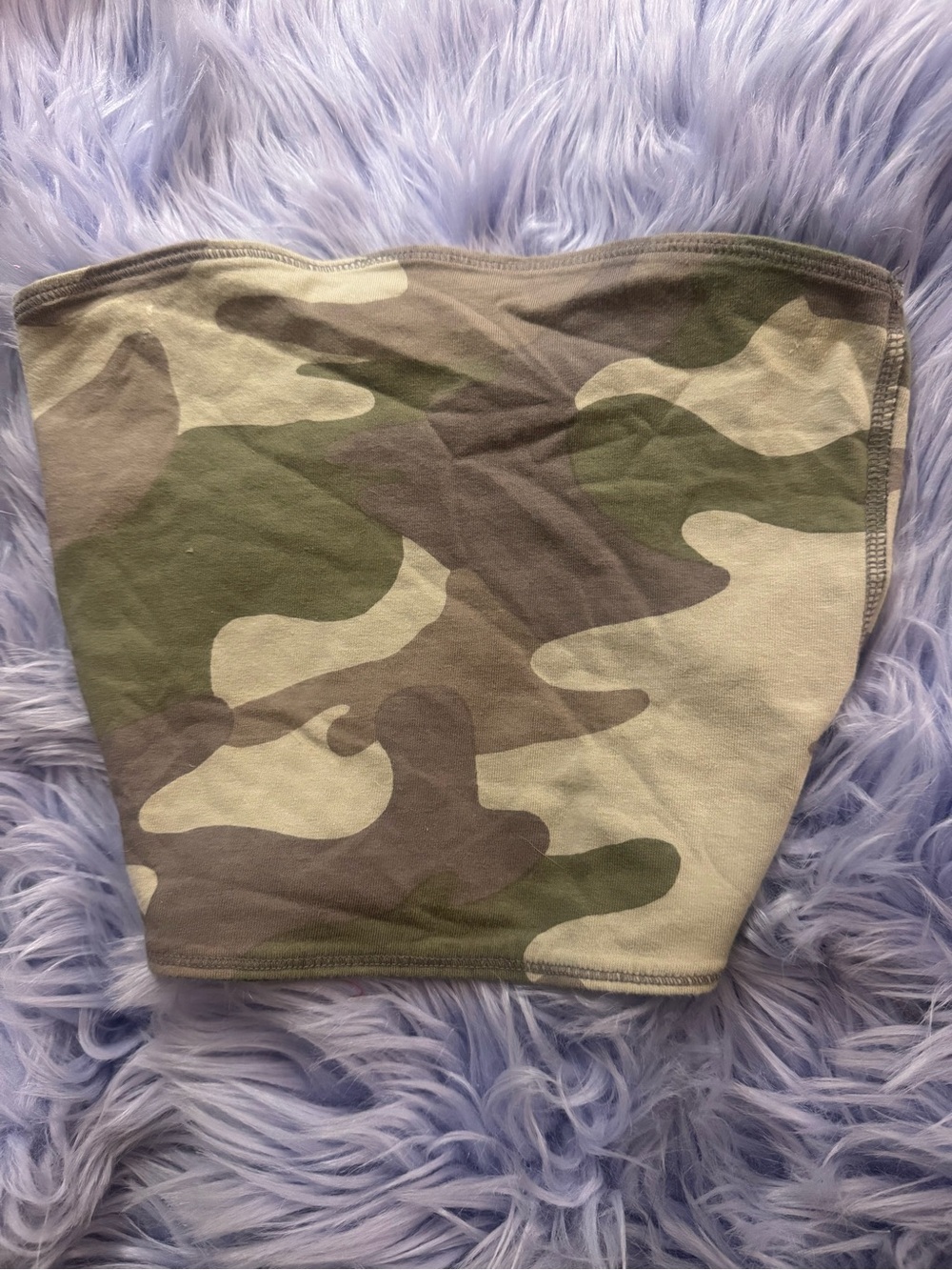 Hollister Camo Print Strapless Tube Top - Green/Olive